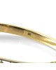 Vintage Garnet & Seed Pearl Bangle Bracelet in 14K Yellow Gold